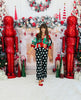 Queen Of Sparkles Colorblock Polka Dot Christmas Icon Zip Up Sweater (Reg. and Plus)