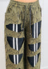 Snake Print Stripe Cut Out Detail Pants (Reg.)