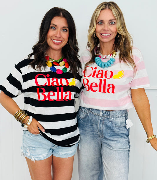 Ciao Bella Striped Tee (Reg & Plus)-2 Colors