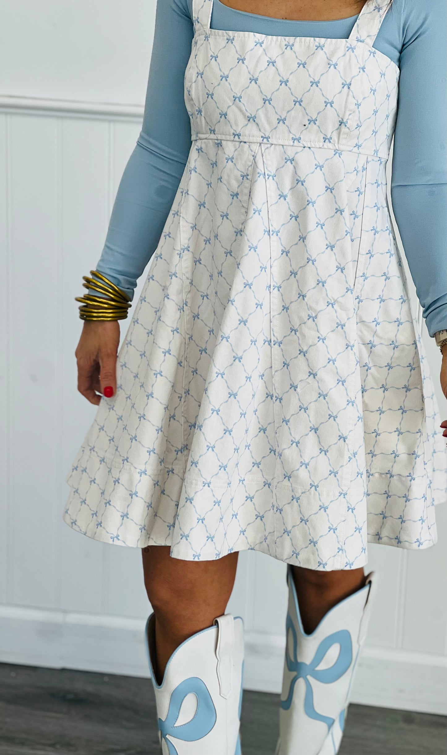 Bow Print Beauty Mini Sun Dress (Reg)