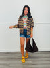 Gigi Brown/Orange Striped Cardigan (Reg.)