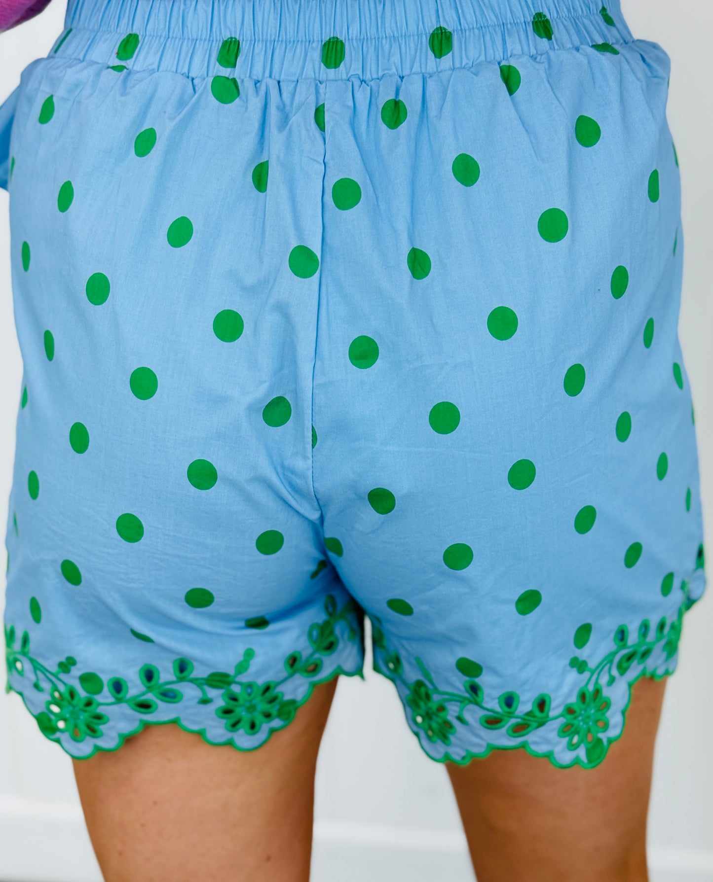Blue Polka Dot Side Wrap Skort (Reg.)