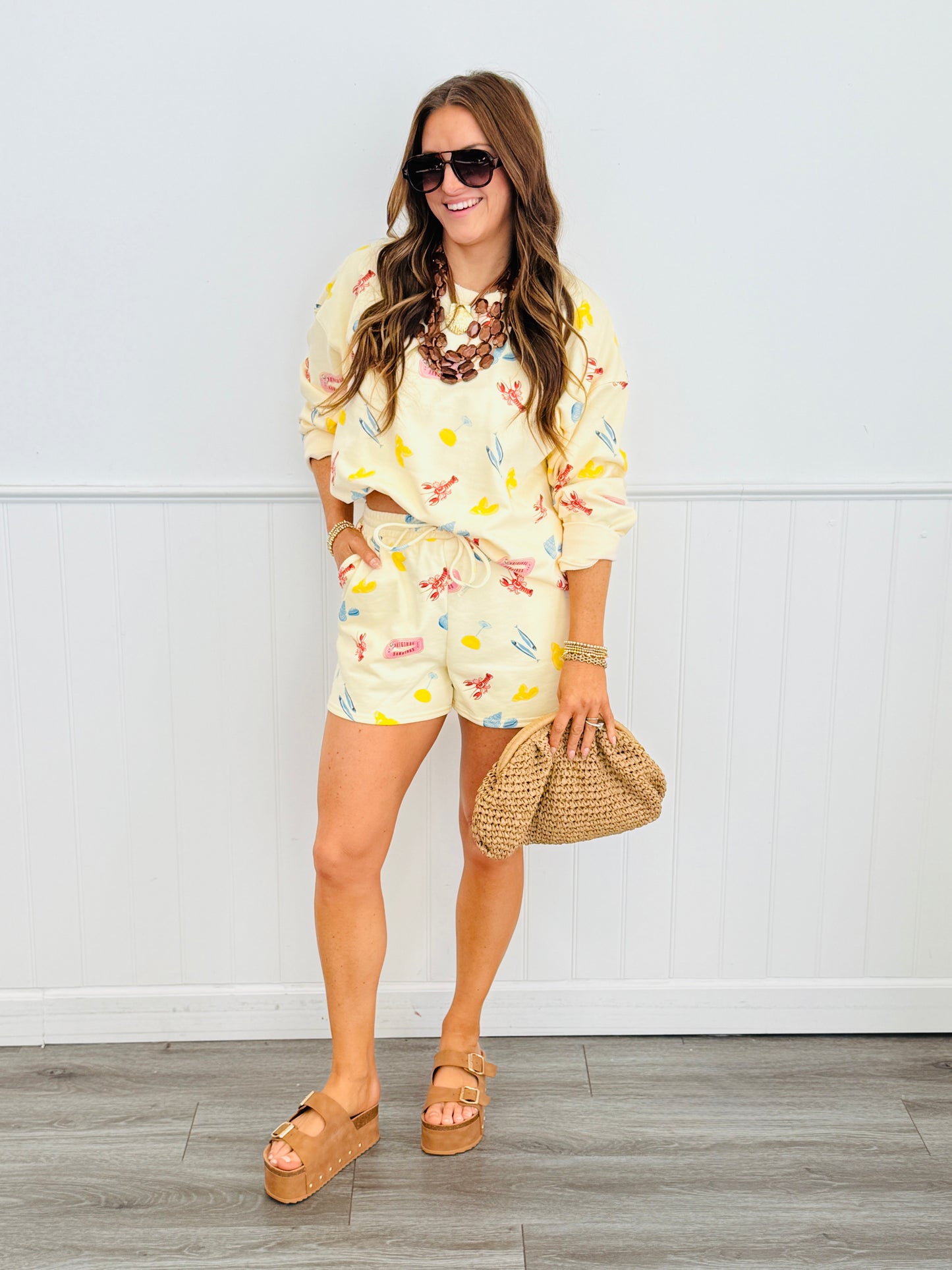 Buttermilk Sea Print Sweatshirt (Reg.)