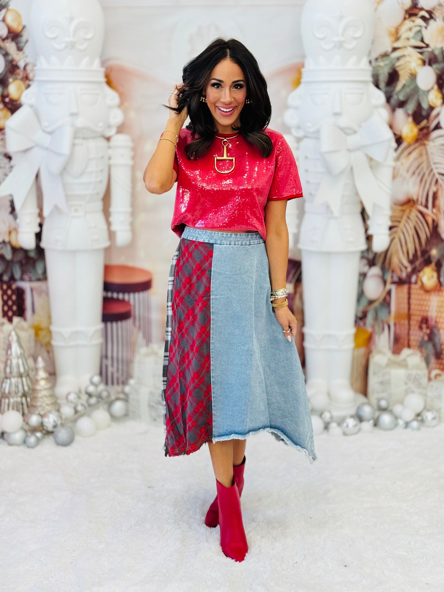 Shimmer Delight Sequin Top (Reg.)-2 Colors