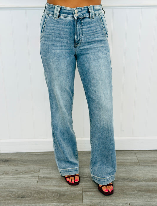 Judy Blue Golden Hour Wide-Leg Trouser Jeans (Reg. and Plus)