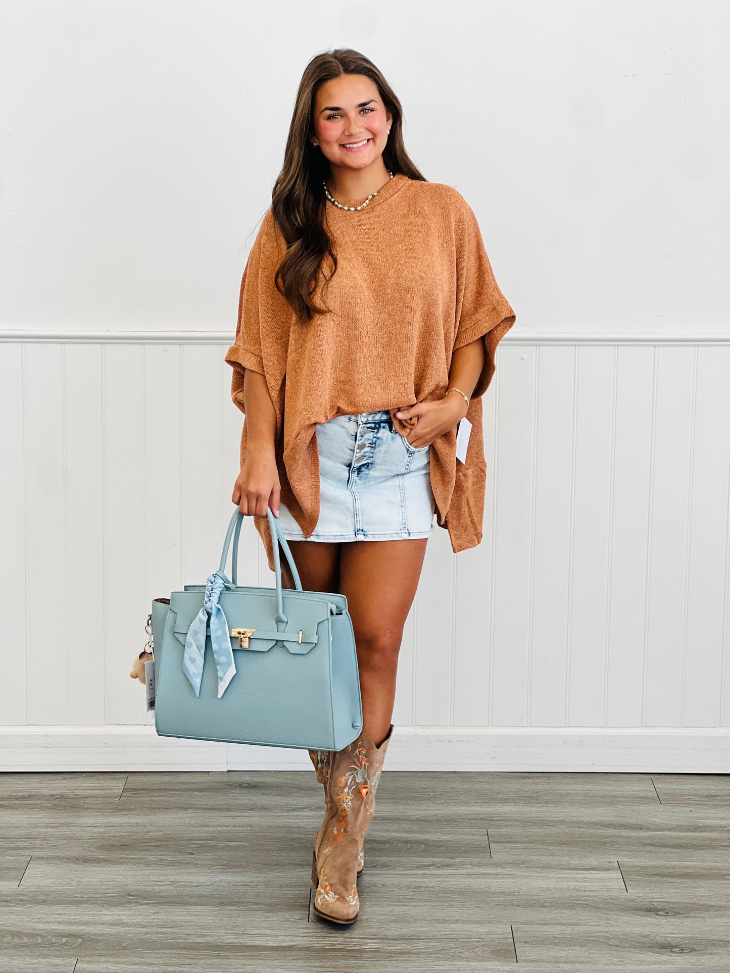 Dear Scarlett Flowy Fit Poncho Top (Reg. and Plus) - 5 Colors