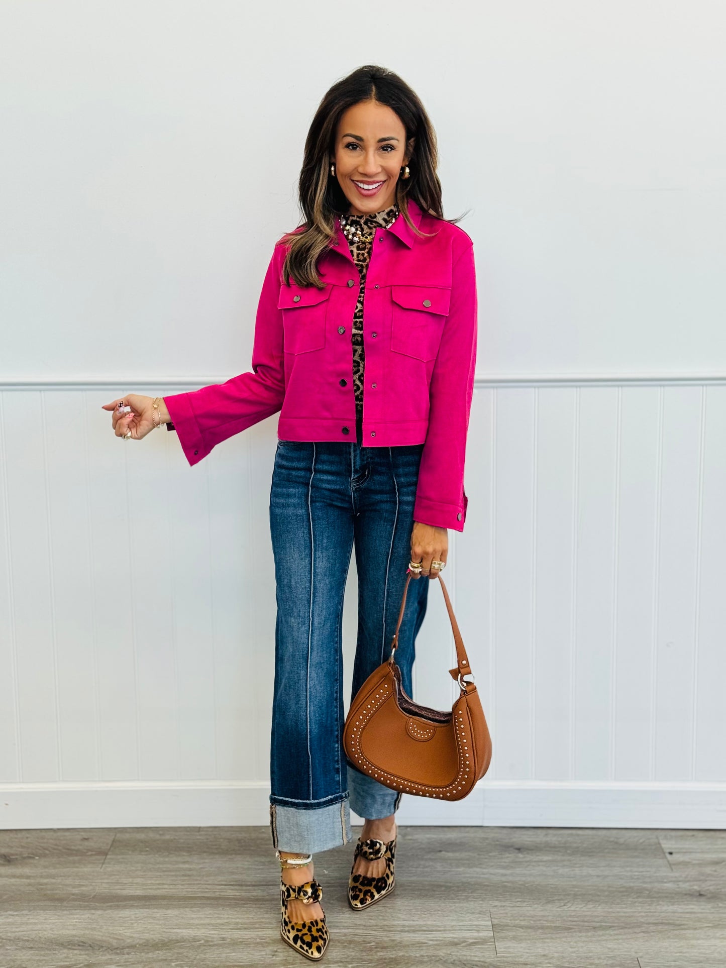 Faux Suede Jacket (Reg.)-4 Colors
