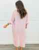Rose Pink Shimmer Sheer Longline Top (Reg. and Plus)