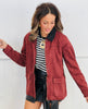 Burgundy/Black Suede Contrast Collar Jacket (Reg.)