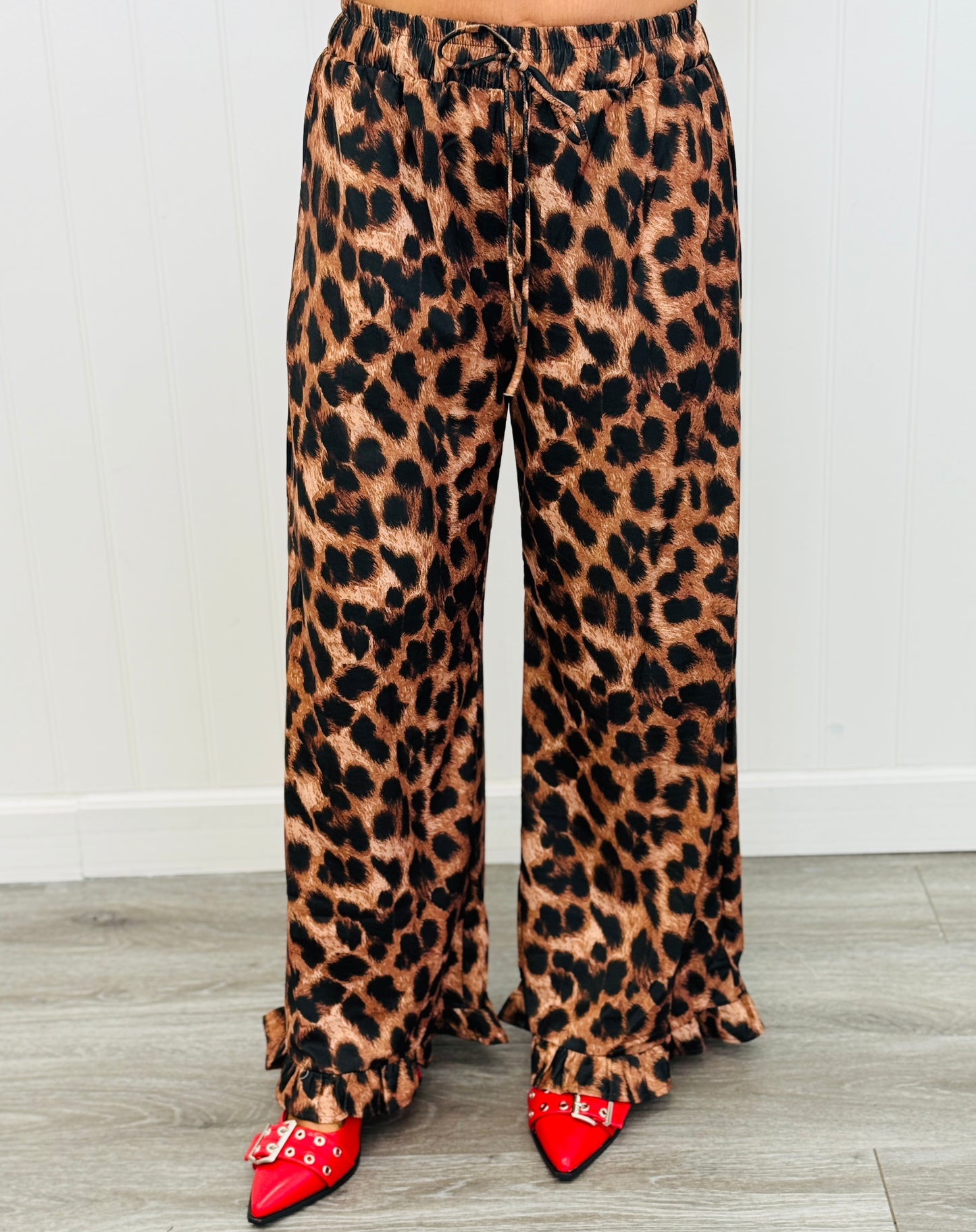 Leopard Print Scoop Back Tank & Pants Set (Reg.)