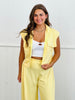 Yellow Sleeveless Zip Up Top & Pants Set (Reg.)