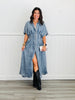 Oli & Hali Denim Smocked Button Down Maxi Dress (Reg.)