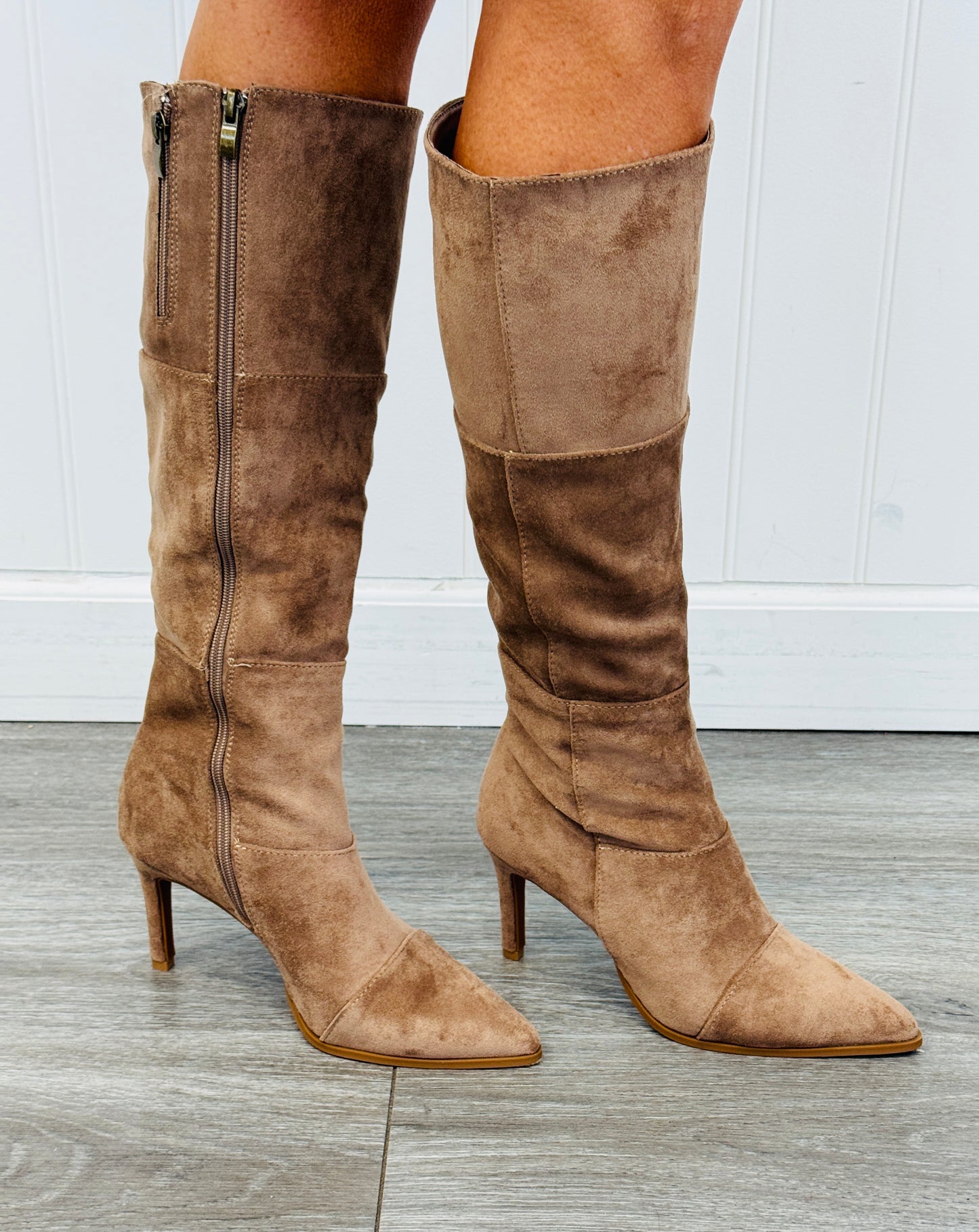 Taupe Elevated Elegance Knee High Boots