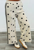 Oatmeal Polka Dot Side Striped Pants (Reg.)