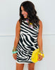 Black Zebra Print Mini Skirt (Reg.)