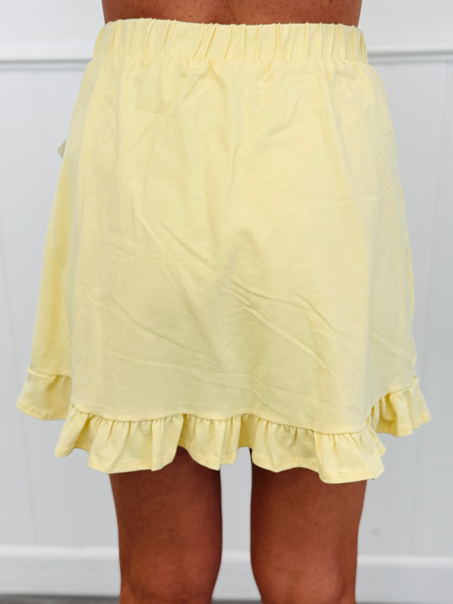 Solid Ruffle Hem Skort (Reg. and Plus) - 5 Colors