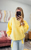 Yellow Ribbed Knit Sweater Top (Reg.)