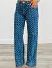 Risen Dark Tied Up In Style Tiny Bow Embroidered Jeans (Reg & Plus)