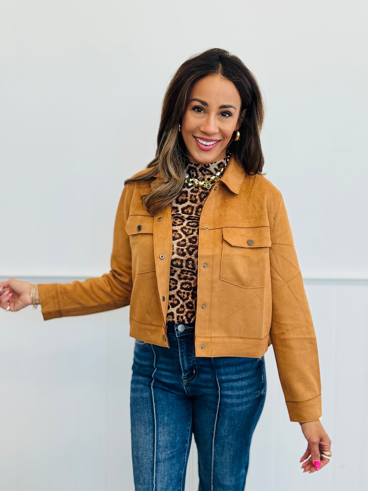 Faux Suede Jacket (Reg.)-4 Colors