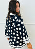 Navy/White Polka Dot Pullover Top (Reg.)