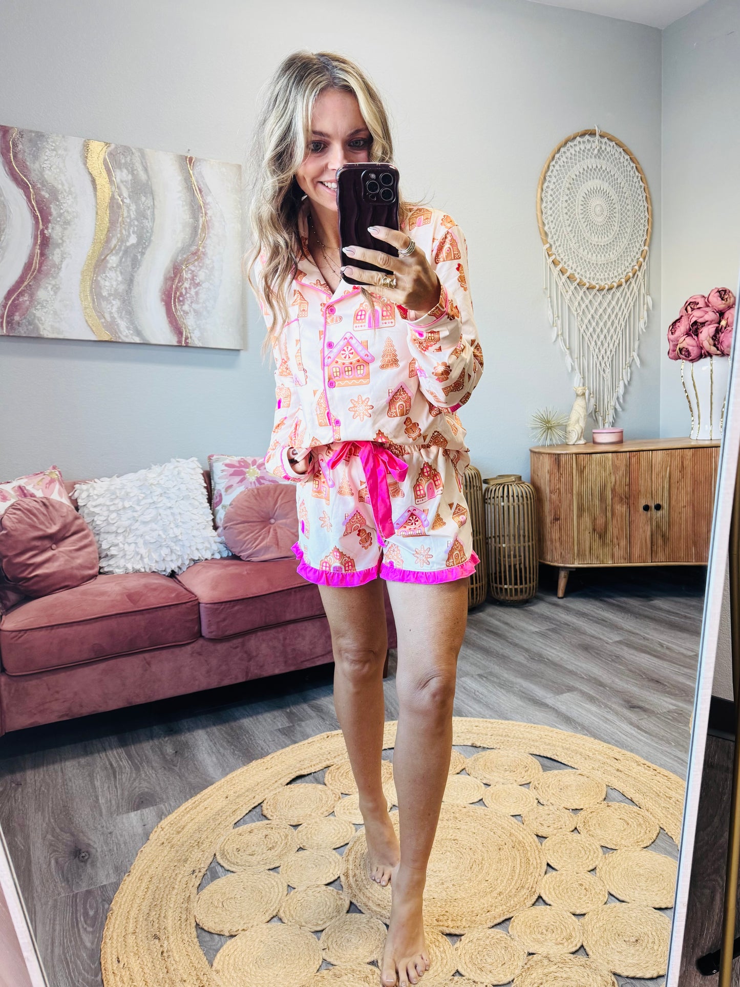 Gingerbread Wonderland Ruffle Pajama Set (Reg. and Plus)