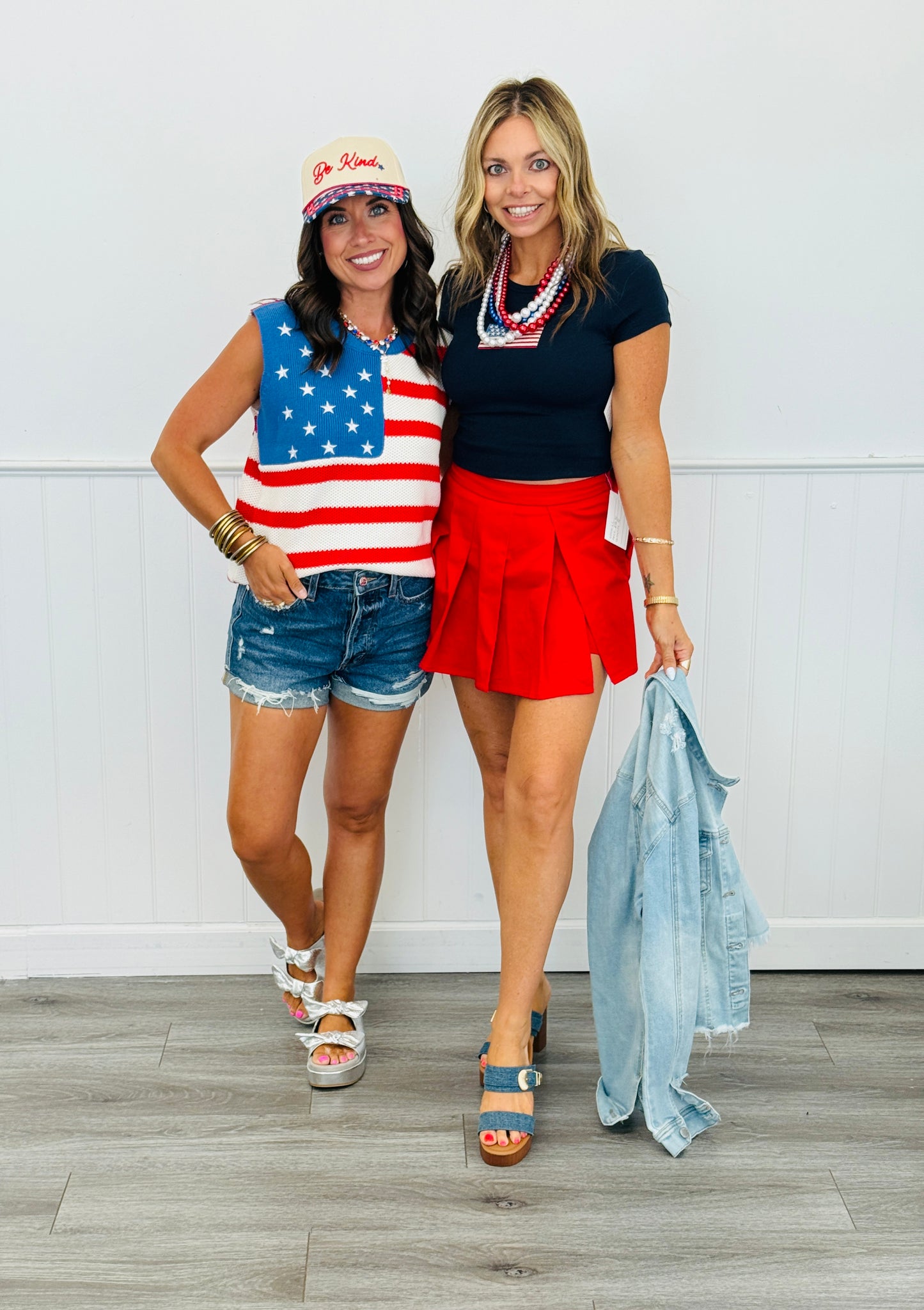Stars & Stripes Sweater Vest Top (Reg.)