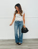White/Black Polka Dot Off Shoulder Top (Reg.)
