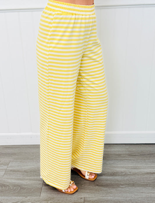 Butter Striped Wide Leg Pants (Reg.)