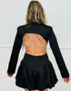 Black Cut Out Bubble Hem Mini Dress (Reg.)