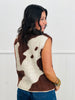 Cream/Brown Animal Button Up Sweater Vest (Reg.)