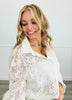 Ivory Lace Long Sleeve With Wide Pants Set (Reg.)