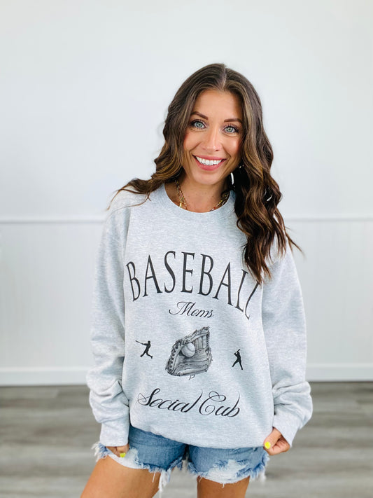 Baseball Mom Social Club Sweatshirt (Reg. and Plus)