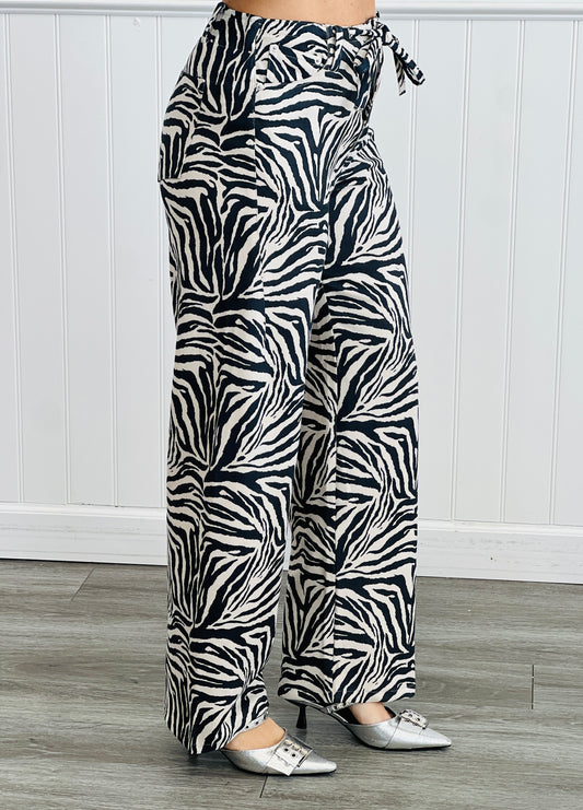 Zebra Elastic Waist Pants (Reg.)