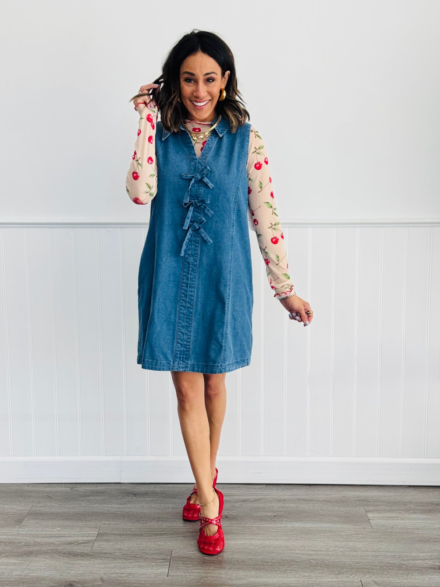Denim Mini Sleeveless Dress (Reg.)- 2 Colors