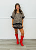 Leopard Ruffle Hem Blouse (Reg. and Plus)