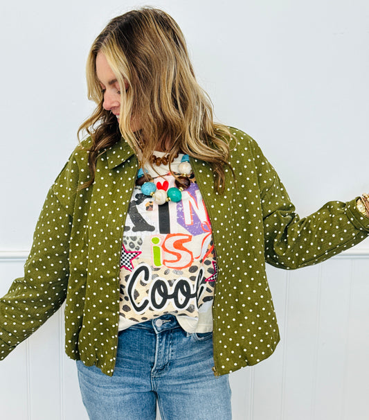 Olive Polka Dot Jacket (Reg.)