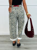 Leopard/Red Braided Waist Belt Pants (Reg.)