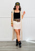 Cream Fort Worth Fringe Mini Skirt (Reg. and Plus)