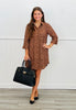 Leopard Button Down Mini Dress (Reg. and Plus)