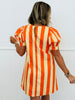 Orange/Yellow Striped Mini Dress (Reg.)