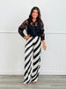 Black/Ivory Stripe Shirt & Pants Set (Reg)