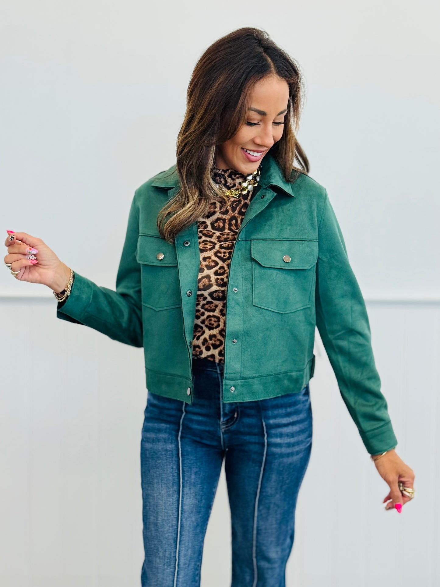 Faux Suede Jacket (Reg.)-4 Colors