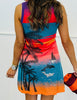 Queen Of Sparkles Sunset Beach Scene Knit Tank Dress (Reg. and Plus)