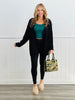 Black Oversized Button Up Cardigan (Reg. and Plus)