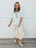 POL Pale Blue Lace Cape Top (Reg.)