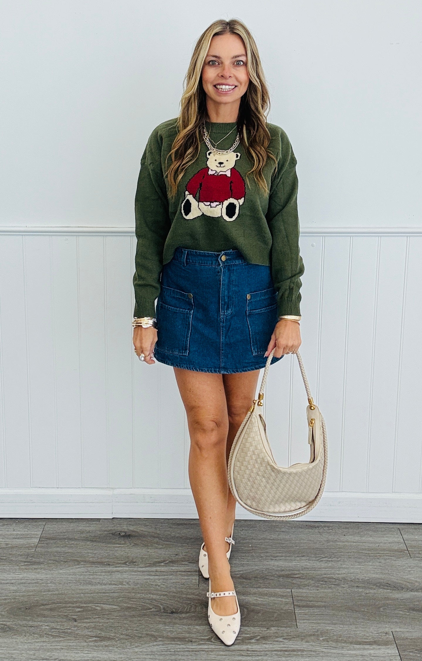 Green Bear Pullover Sweater (Reg.)