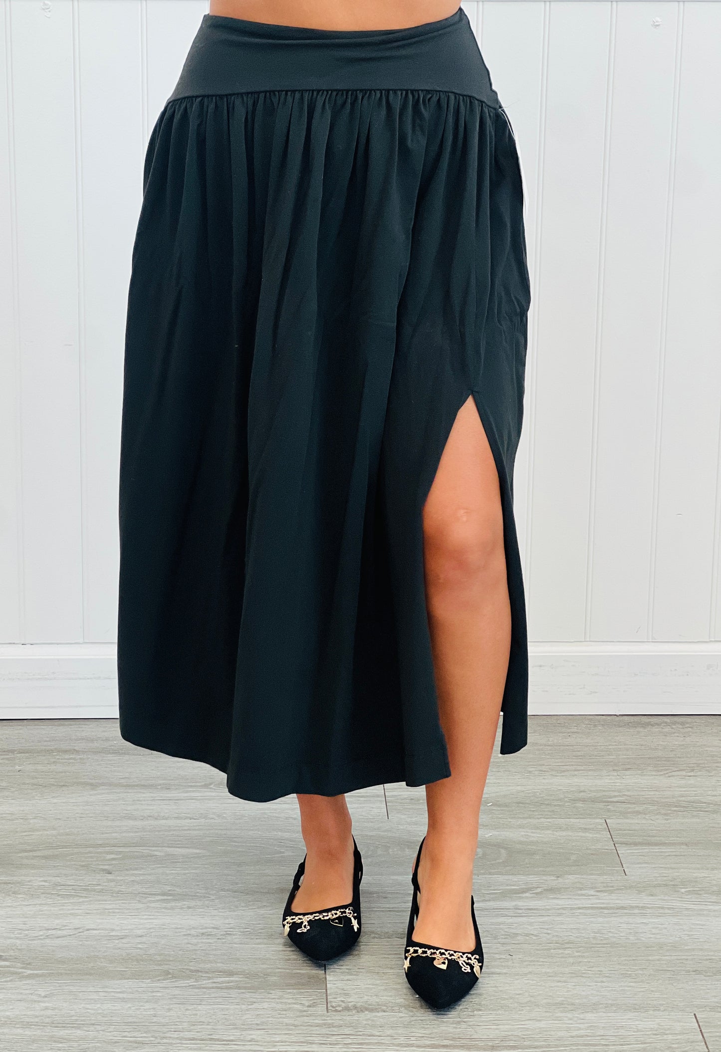 Curve Appeal Midi Skirt (Reg.)-2 Colors