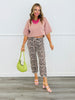 Matcha/Pink Striped Sweater Top (Reg.)