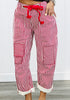 Striped Twill Barrel Pants (Reg.)-2 Colors