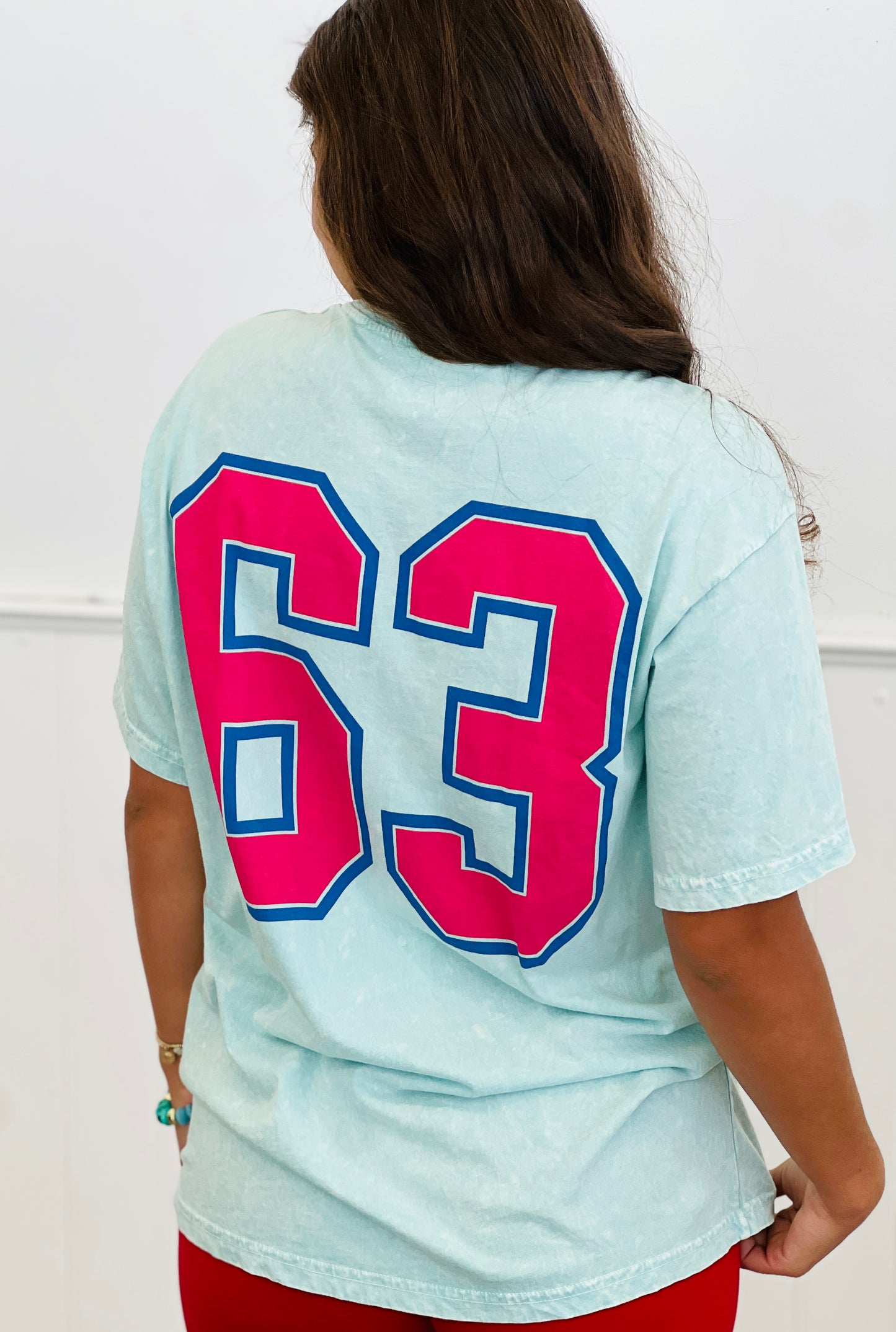 Washed Mint Laser Cut 63 Graphic Tee (Reg.)